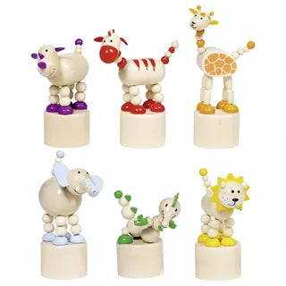 Goki - Press 'n shake-figuren - Div dieren - Per stuk