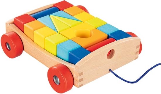 Goki - Trekwagen met 20 blokken
