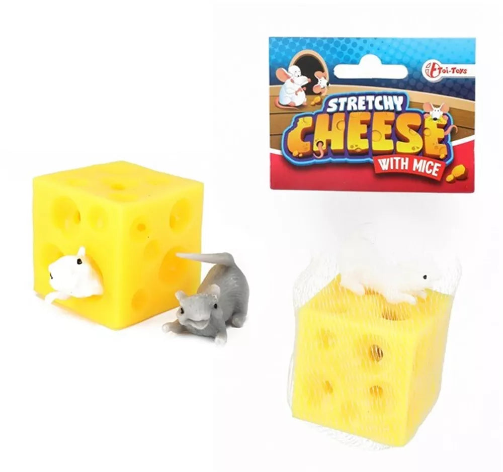 Rekbare stuiterkaas met 2 muizen