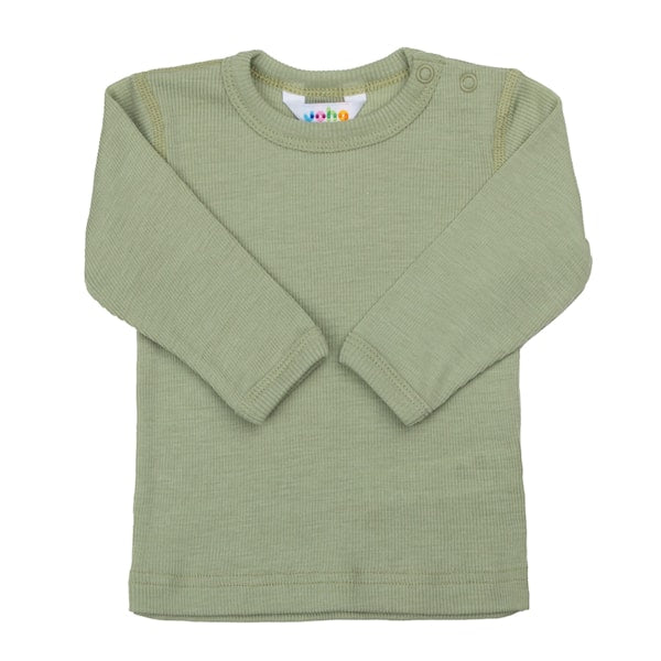 Joha - Kinderhemd - Lage mouw - Saliegroen