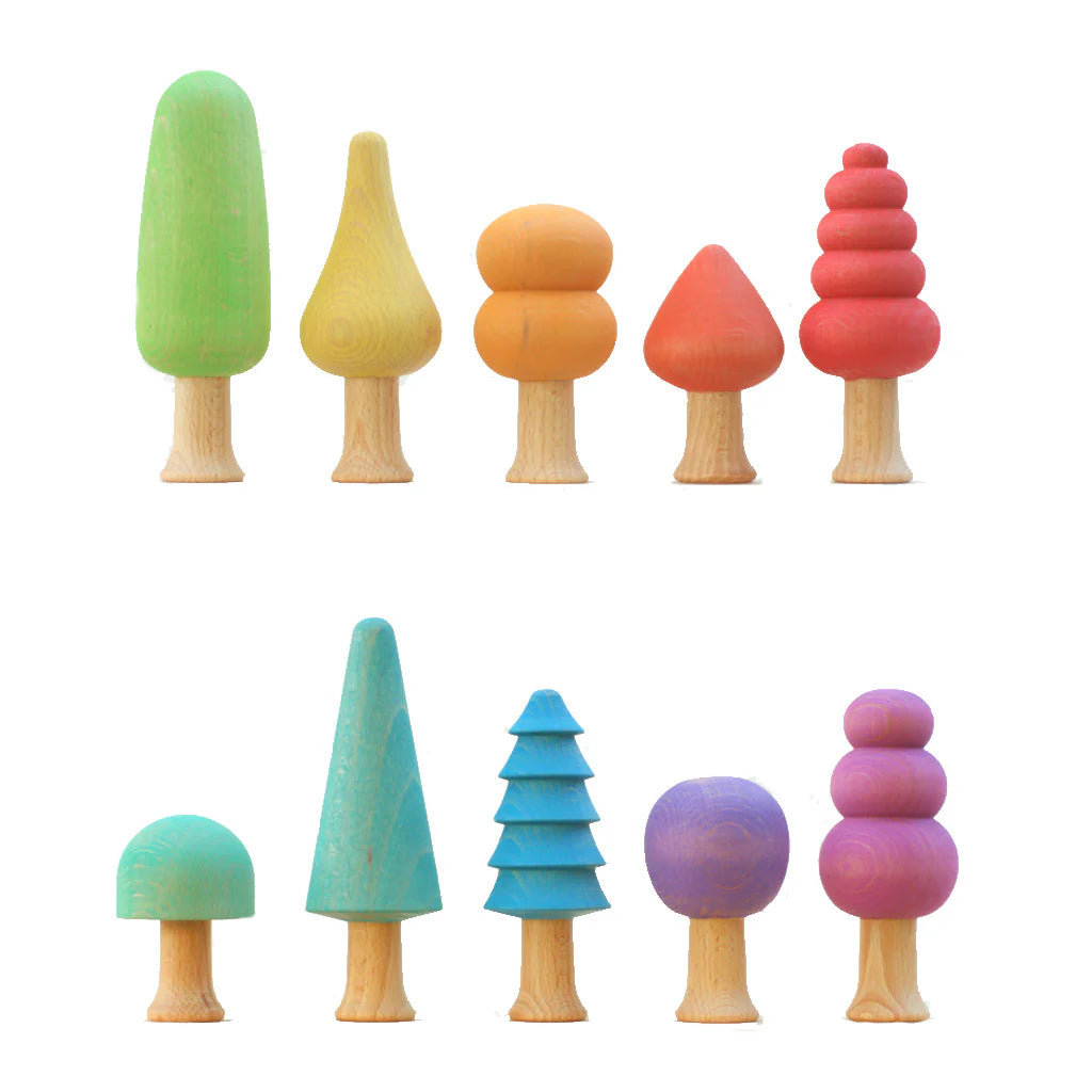 Ocamora - Houten boompjes - 10 stuks