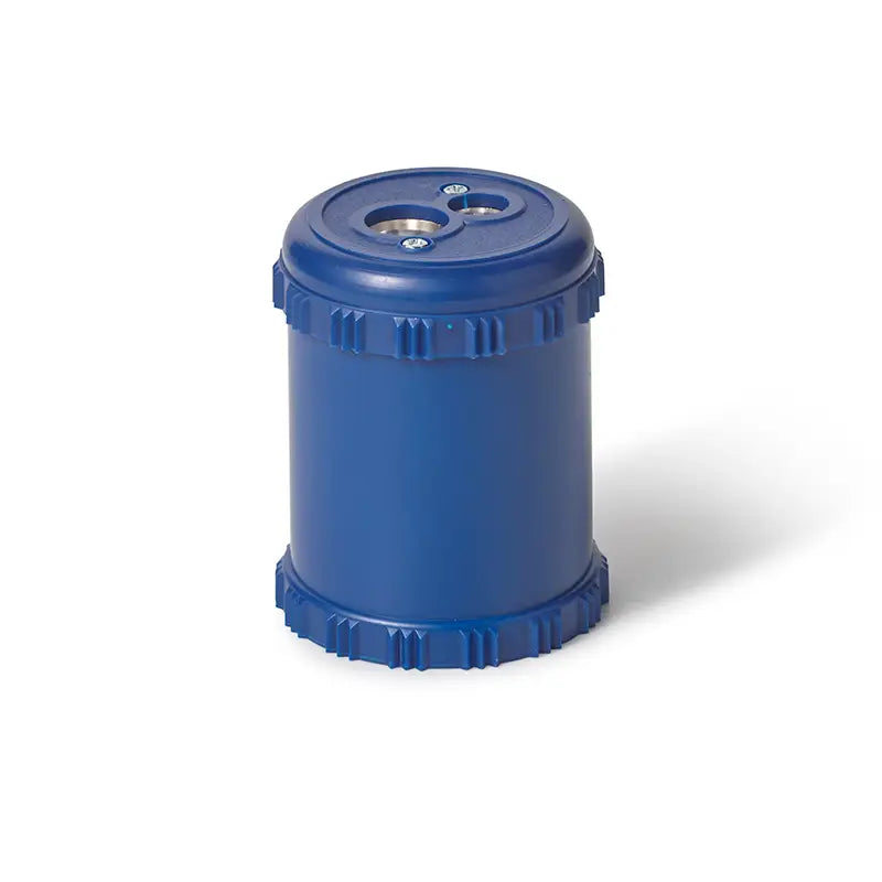 Dubbele puntenslijper tonnetje - 2 gaten - Blauw