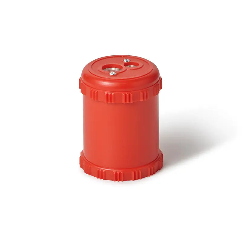 Dubbele puntenslijper tonnetje - 2 gaten - Rood