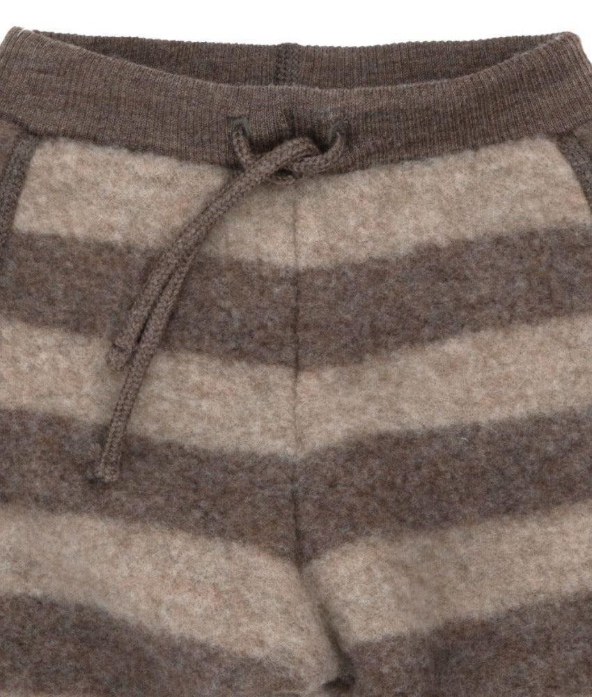 Joha - broek merino wol - bruin gestreept - 56/62