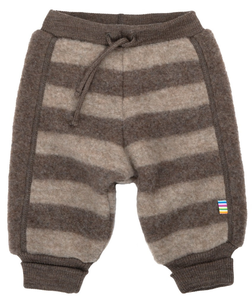 Joha - broek merino wol - bruin gestreept - 56/62