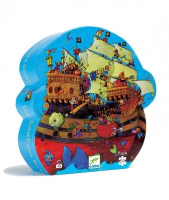 Djeco - Silhouetpuzzel - Piraten boot - 54 stukken