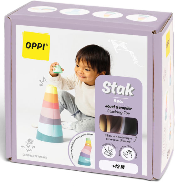 OPPI - Stak - Siliconen stapeltoren - Pastel