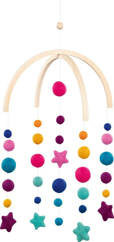 Goki mobiel - houten baby mobiel Sterrendans multicolor