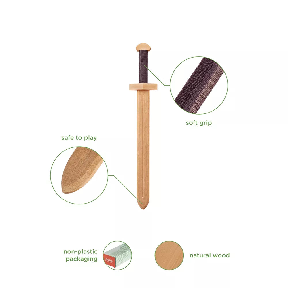 Woodsy - Houten zwaard met houder