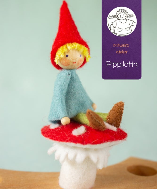 Atelier Pippilotta - Zelfmaakpakketje - Paddenstoel steker
