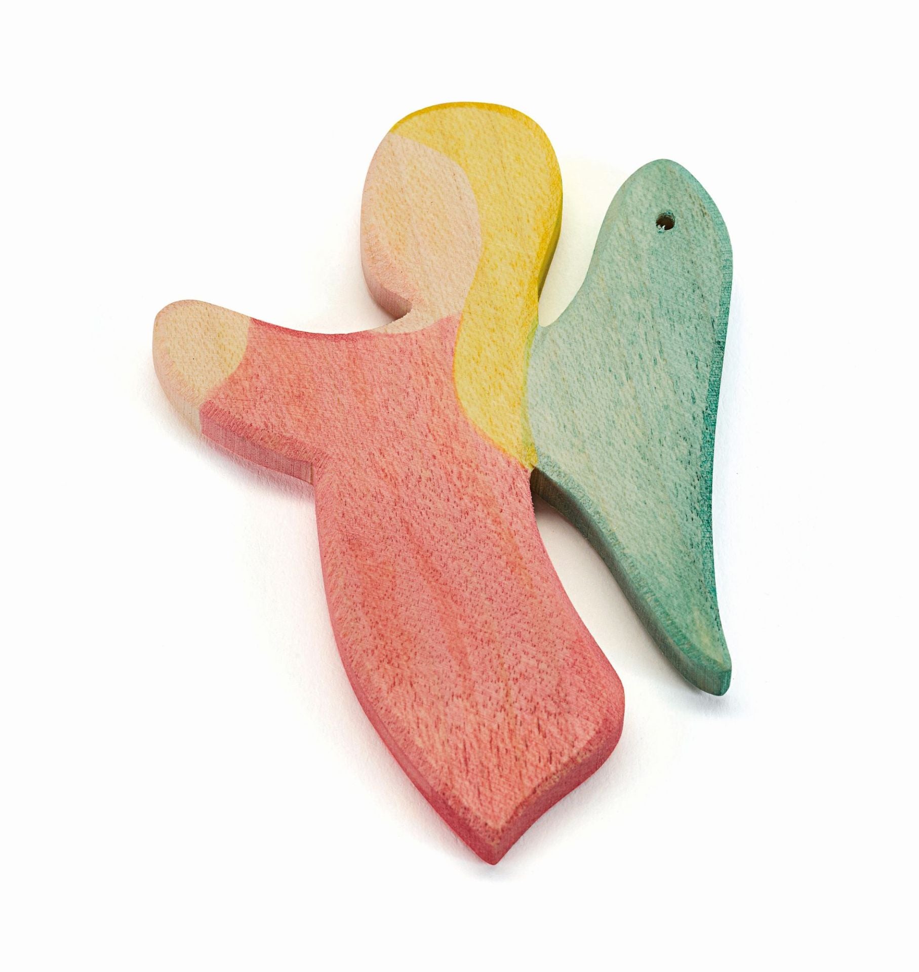 Ostheimer - Kerstboomhanger - Houten engeltje - Rood/Groen