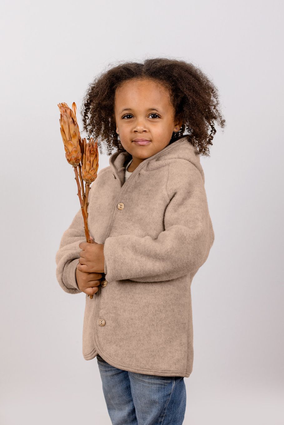 Engel Natur - Wolfleece jasje - Sand Melange