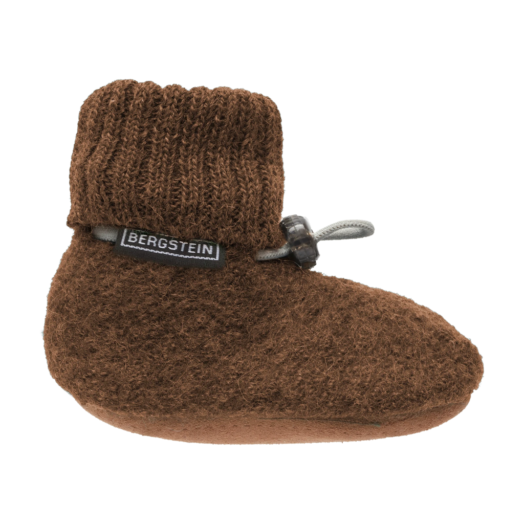 Bergstein  - Baby slofjes - Wol - Cozy - Bruin