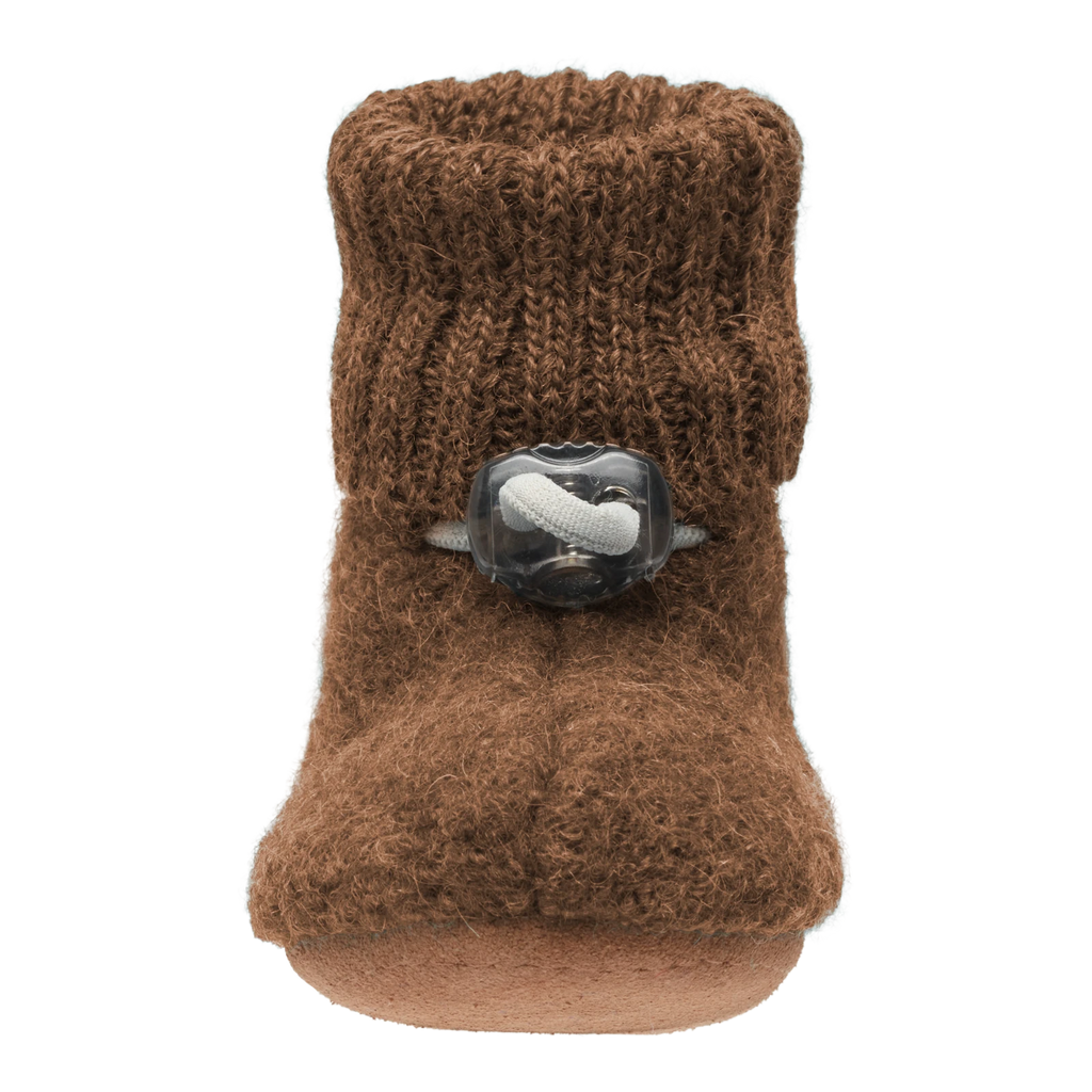 Bergstein  - Baby slofjes - Wol - Cozy - Bruin