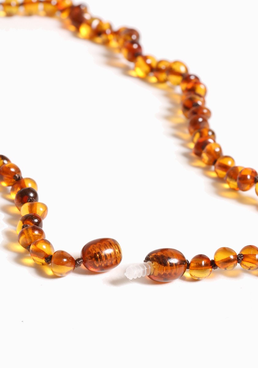 Alwero - Coni barnsteen ketting kids Cognac 38 cm