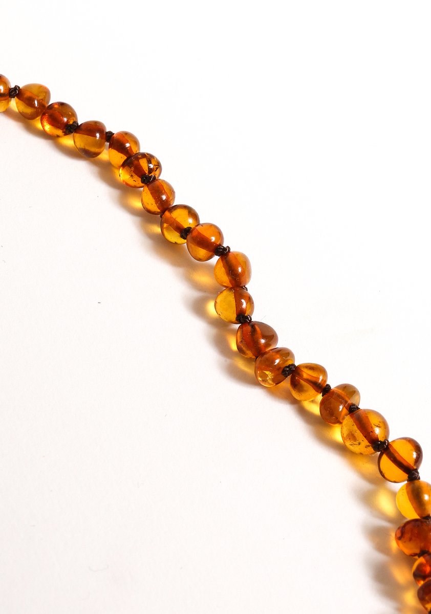 Alwero - Coni barnsteen ketting kids Cognac 38 cm