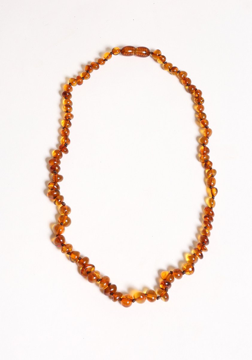 Alwero - Coni barnsteen ketting kids Cognac 38 cm