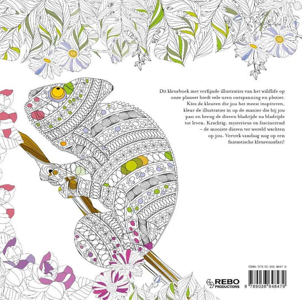 Kleurboek voor volwassenen - Wilde dieren