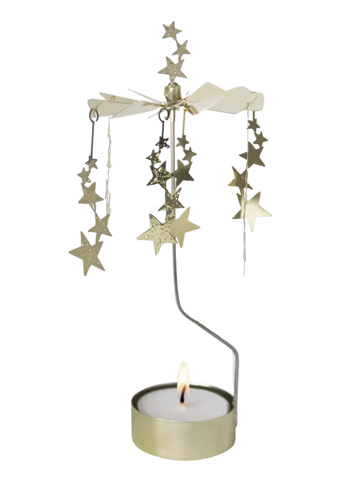 Pluto Disign - Theelichthouder-spinner - Sterren - Goud