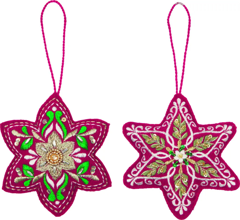 Coppenrath - Kersthanger - Ster - Stof - Per stuk