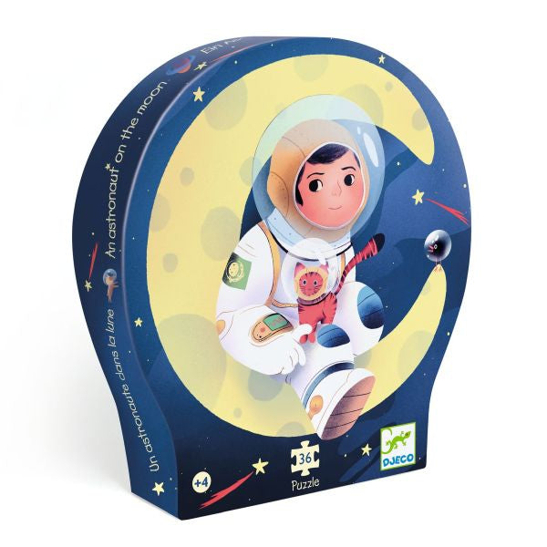 Djeco - Silhouettepuzzel - Astronaut op de maan - 36st.
