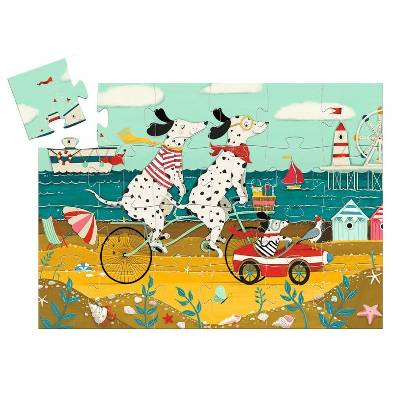 Djeco - Silhouette puzzel - Ollie de dalmatier - 24 stuks