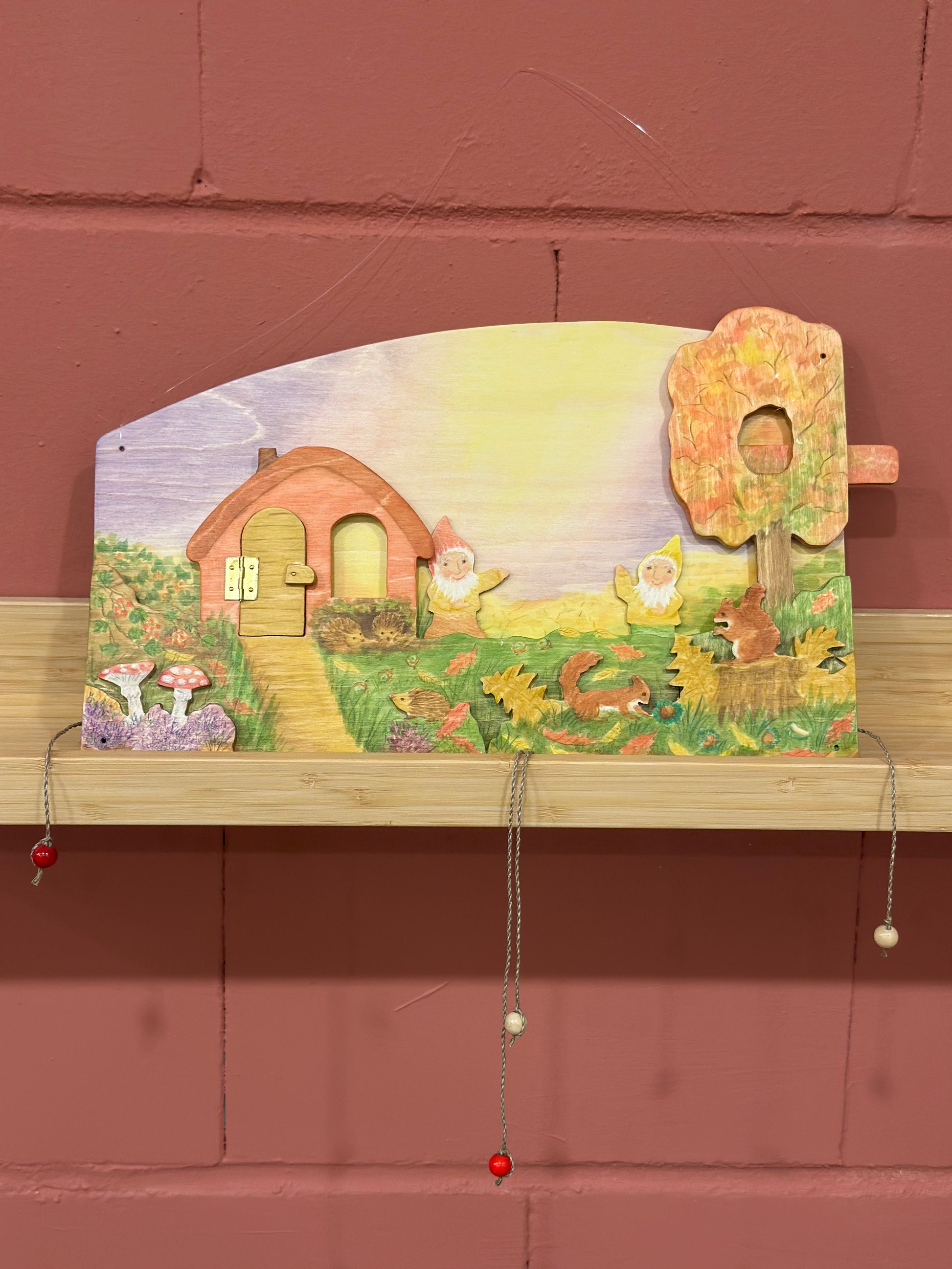 Handgemaakte wandplaat - Roswitha Ockeloen - Herfst - 36x23cm