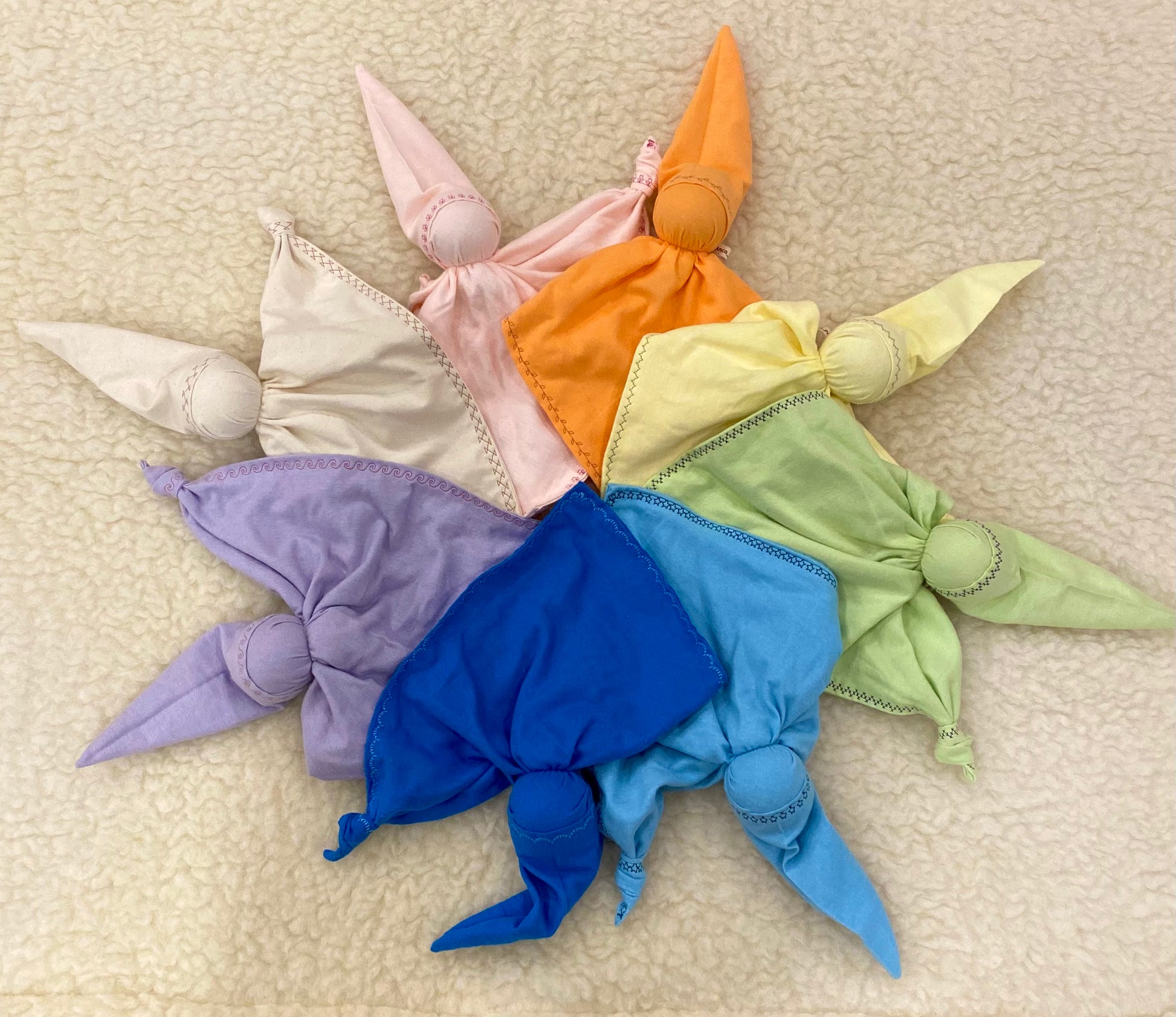 Lappenpopjes - Handgemaakt - Flanel (100% Katoen) - Div. Kleuren