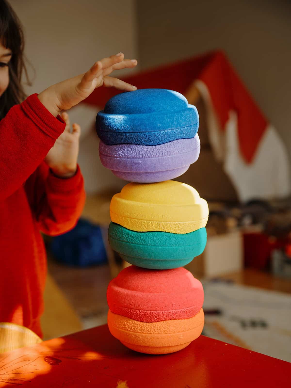 Stapelstein - mini regenboogset - 6 stuks