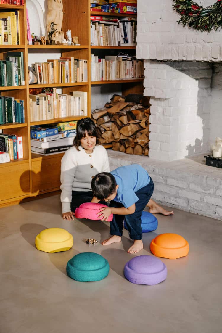 Stapelstein - Originele regenboog - 6 stuks