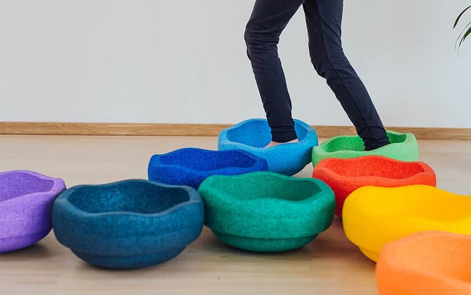 Stapelstein - Originele regenboog - 6 stuks