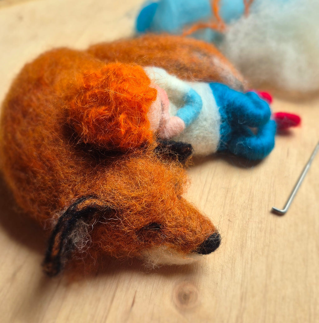 Eentje van Margo Workshop Naaldvilten - Vos en Kindje - 16 november