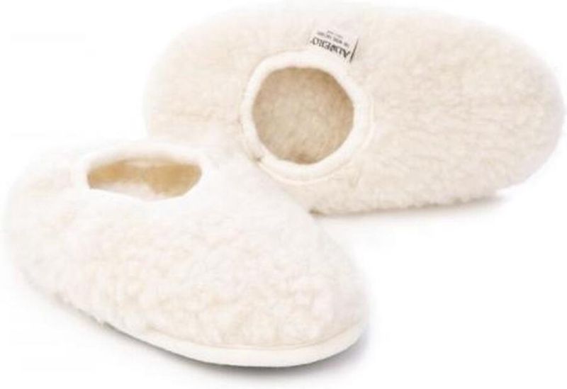 Alwero - Sloffen Ballerina - Naturel Wol - Mat 41/42