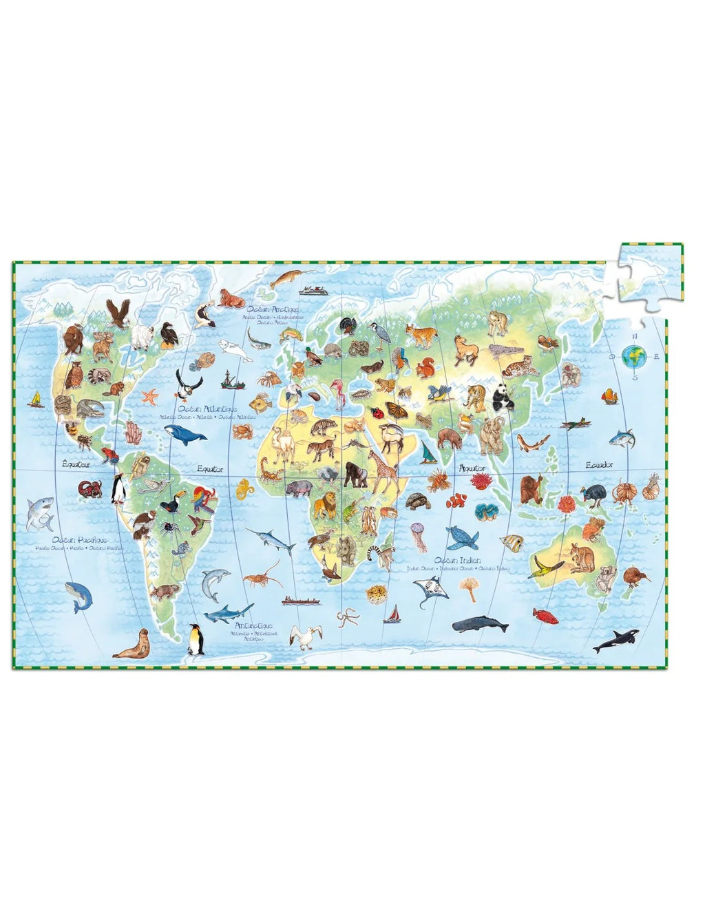 Djeco - Observatie puzzel - De dieren van de wereld