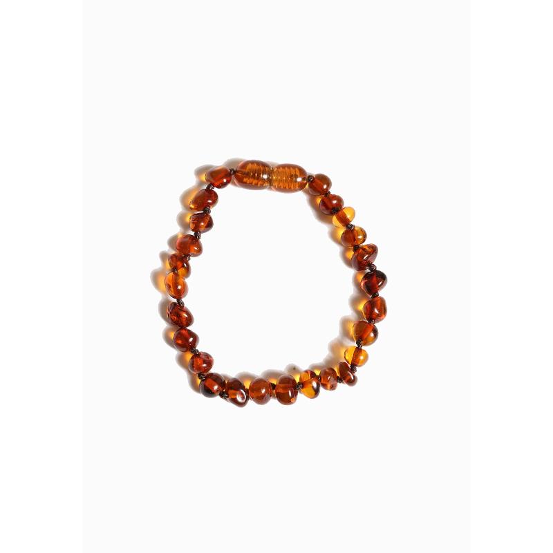 Alwero - Coni barnsteen kinder armband 16,5cm cognac