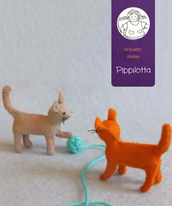 Atelier Pippilotta - Zelfmaakpakketje - Twee Poesjes