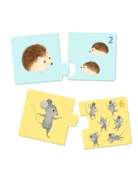 Djeco - Duo puzzeltje - Mama en baby dieren