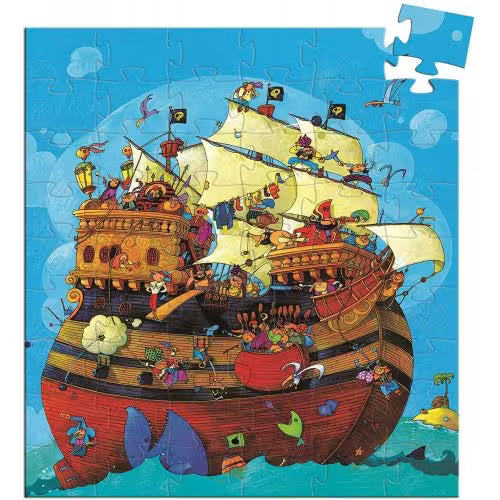 Djeco - Silhouetpuzzel - Piraten boot - 54 stukken