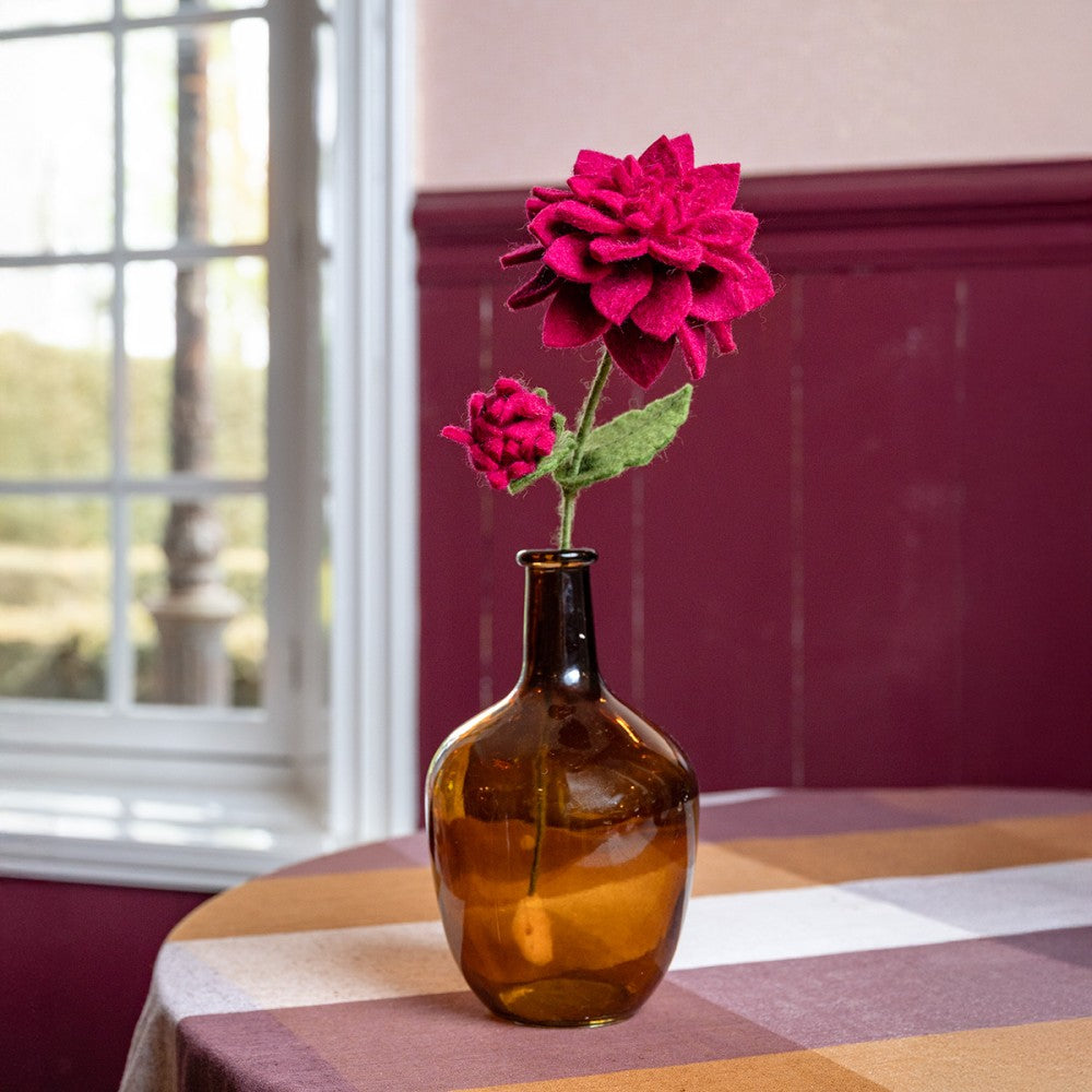 Sjaal met verhaal - Dahlia XL - in bordeauxrood