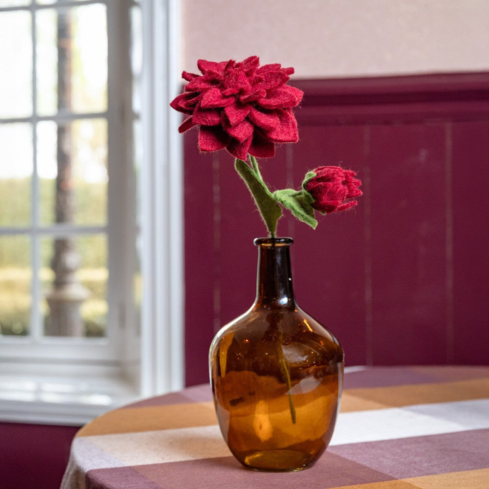 Sjaal met verhaal - Dahlia XL - Wijnrood