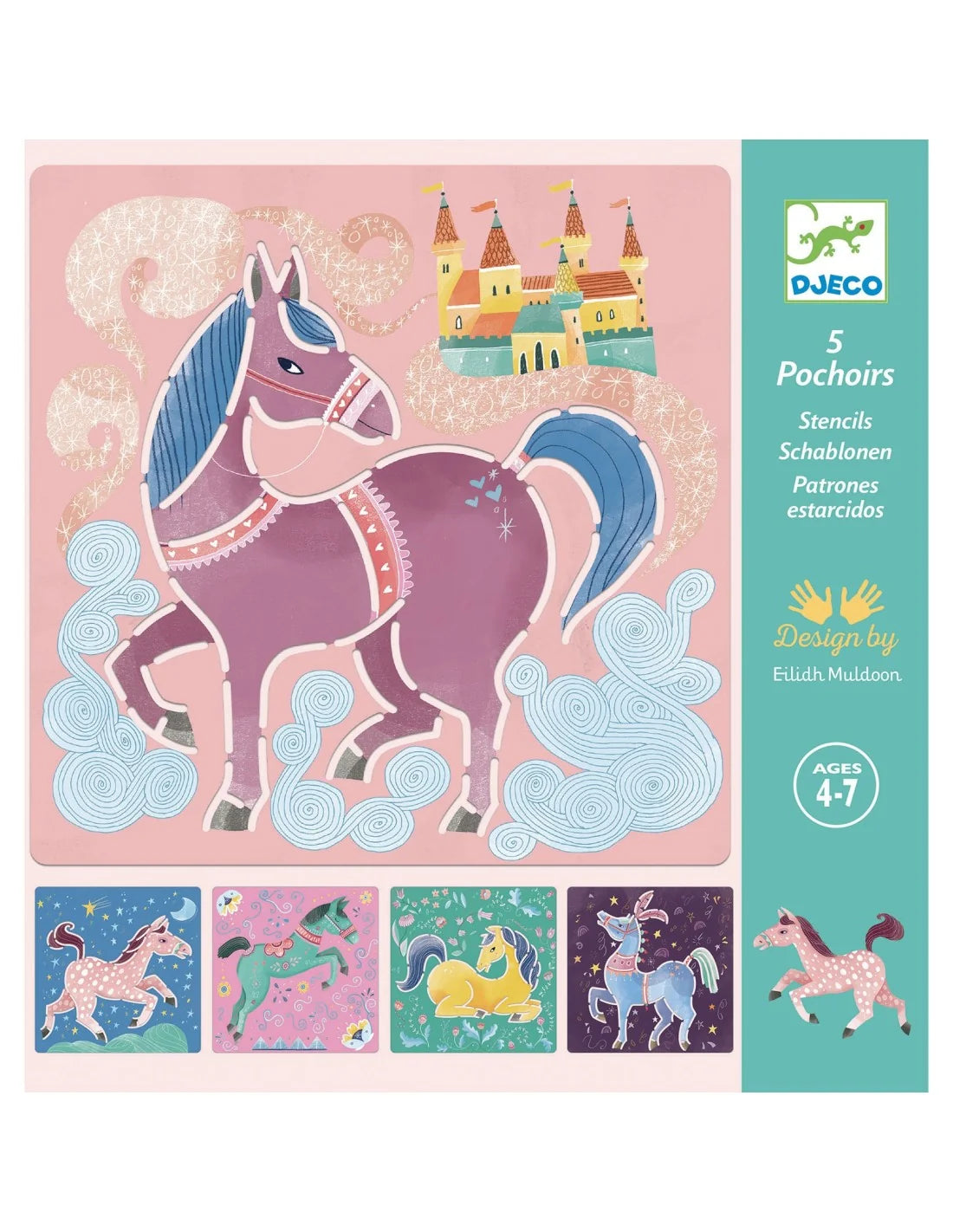 Djeco - Sjablonen paarden