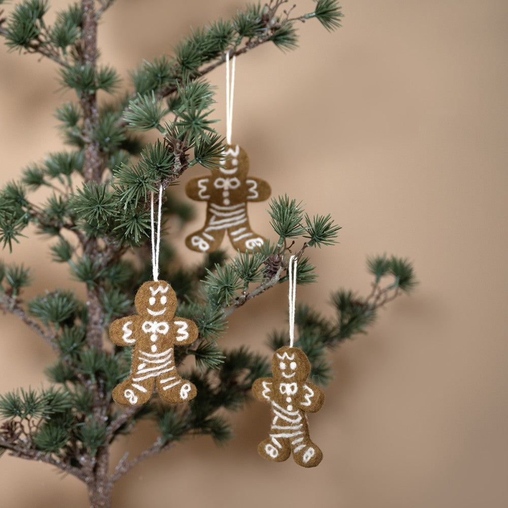 Sjaal met verhaal - Vilten kersthanger - Koekmannetje