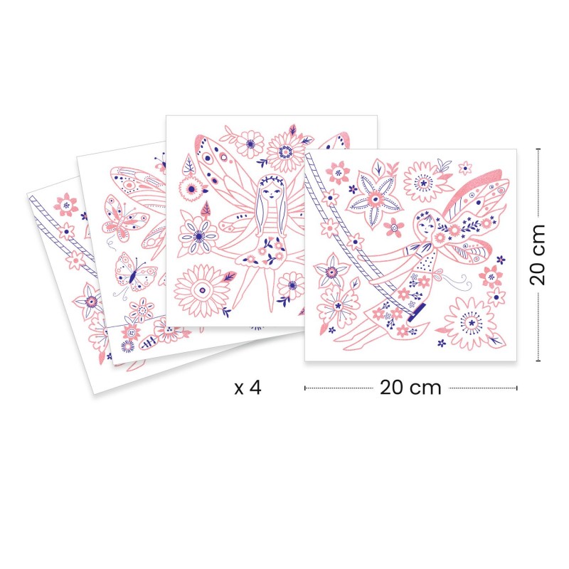 Djeco - Glinsterende kleurplaten - Kleine vleugels