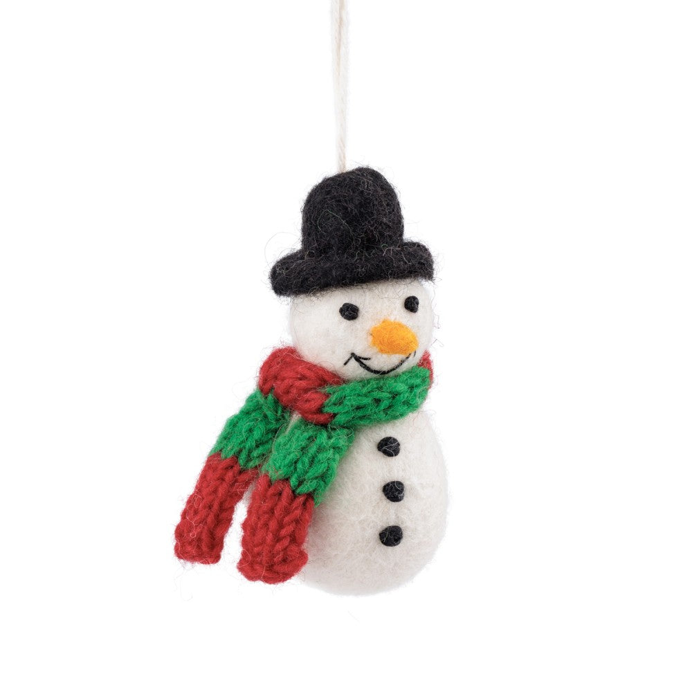 Sjaal met verhaal - Vilten hanger - Sneeuwpop