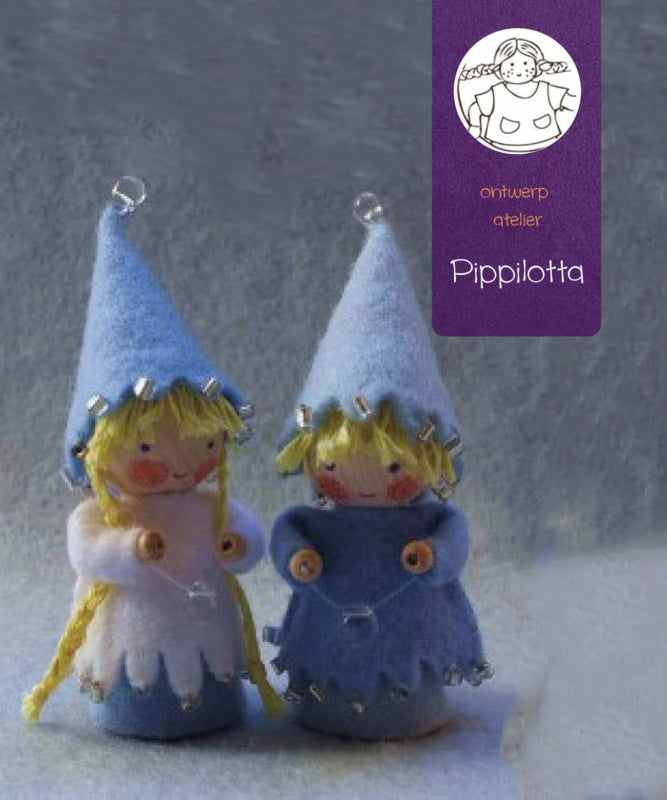 Atelier Pippilotta - Zelfmaakpakketje - Twee kleine kaboutertjes in de winter