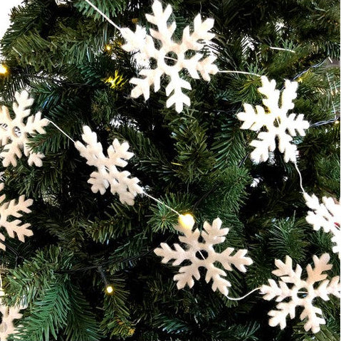 Sjaal met verhaal - Viltslinger - Sneeuwvlokken