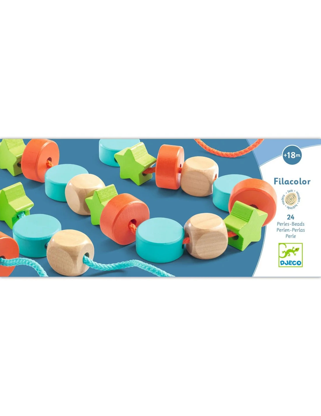 Djeco - Kralen leren rijgen - Hout