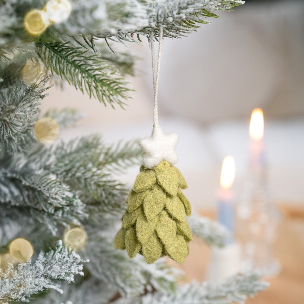 Sjaal met verhaal - Kersthanger - Vilt - Kerstboompje