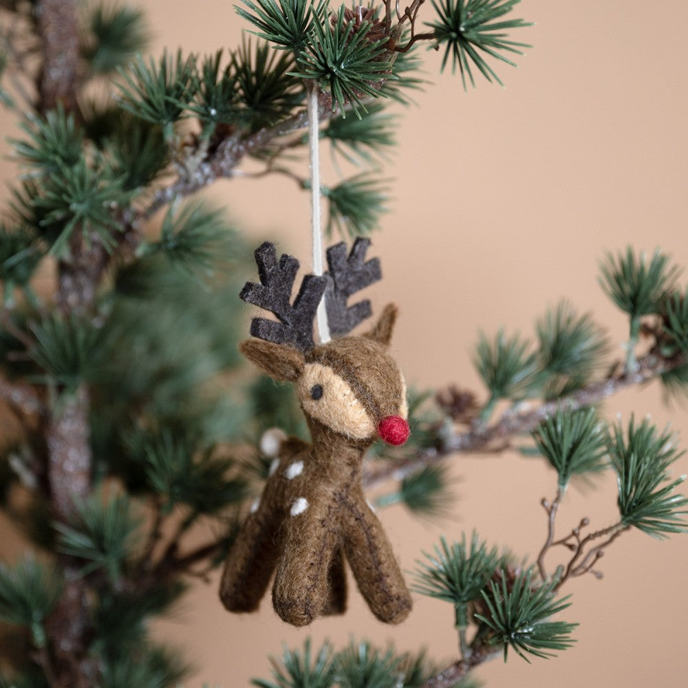 Sjaal met verhaal - Kersthanger - Vilt - Rendier - Chocolade