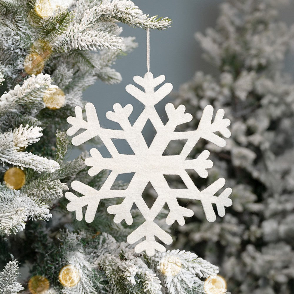 Sjaal met verhaal - Vilten hanger - Sneeuwvlok - Groot